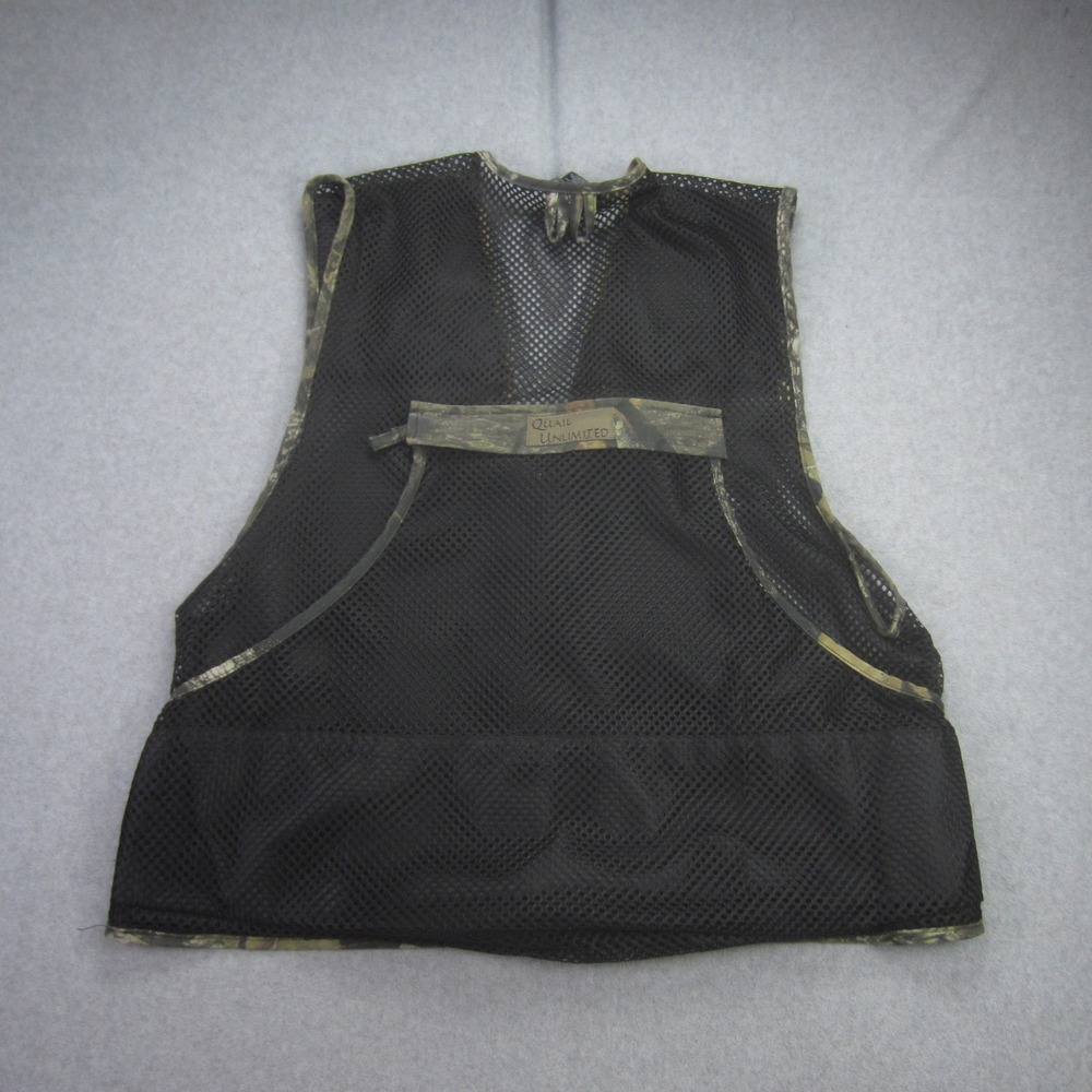 Quail Unlimited Mens Large Mesh Hunting Vest Mossy‎ Oak Break Up Camo Shooting - Picture 6 of 13